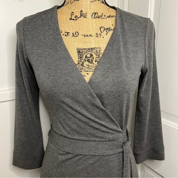 Diane Von Furstenberg New Julian Two Gray Wrap Dress - Picture 3 of 16